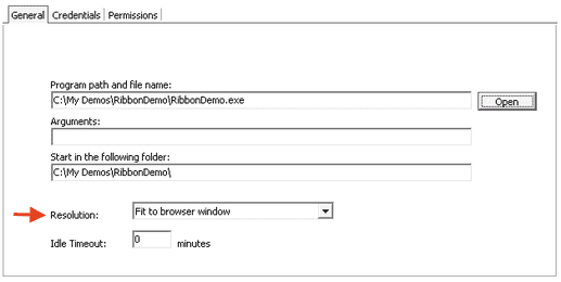 Control remote Desktop size with VirtualUI