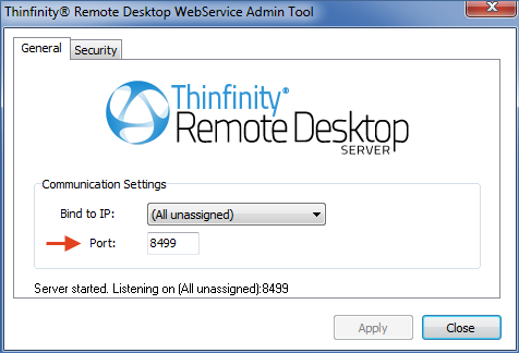 Thinfinity Remote Desktop WebService Admin Tool