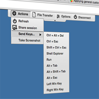 Thinfinity Remote Desktop Toolbar customization