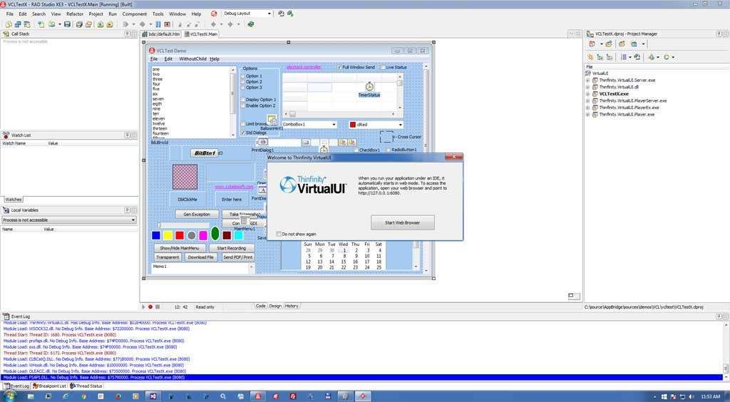 Thinfinity VirtualUI Welcome popup