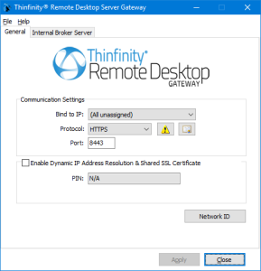 Thinfinity Remote Desktop Gateway Manager