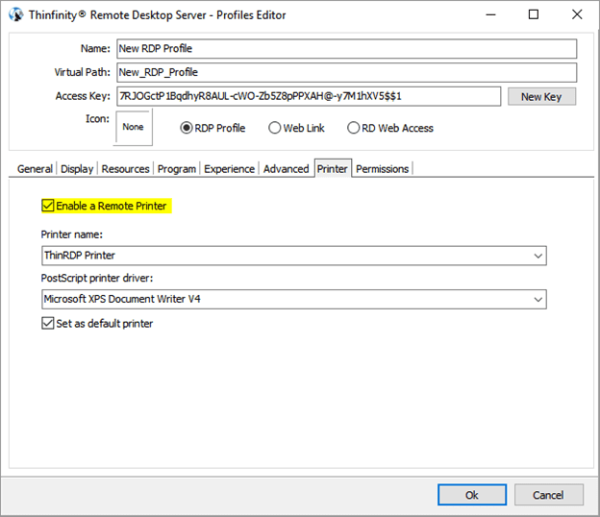 How to use the remote desktop printer