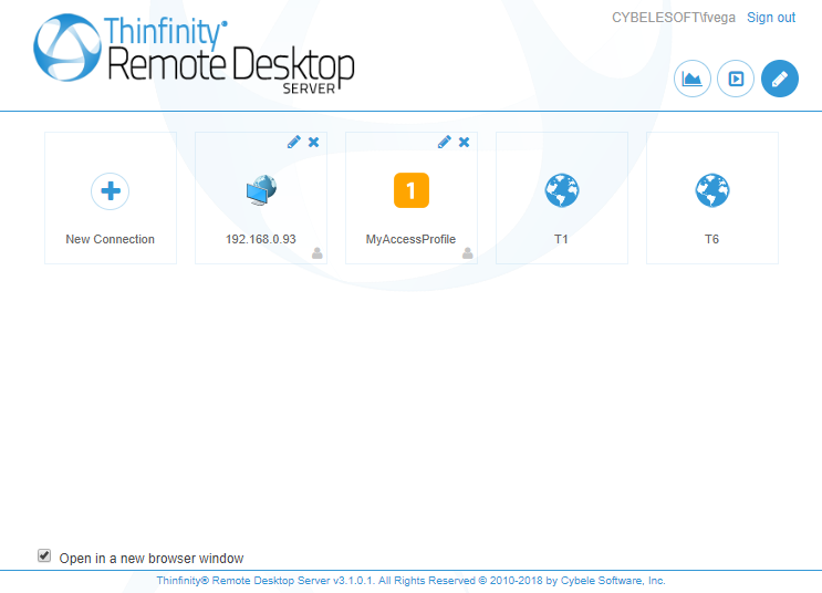 Conection Manager Thinfinity Remote Desktop Server