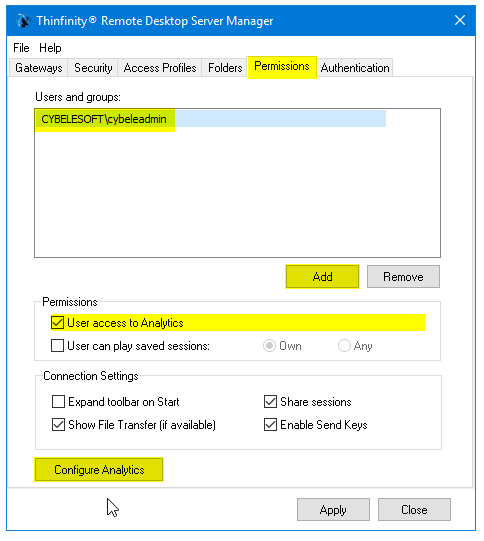 Check remote desktop connection client logs