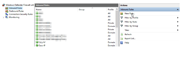 AWS Inbound Rule