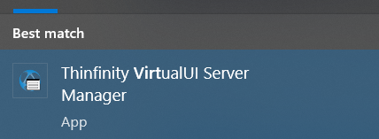 How to Install VirtualUI - Step 8 - Start menu icon