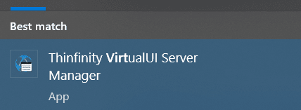 How to Install VirtualUI - Step 8 - Start menu icon