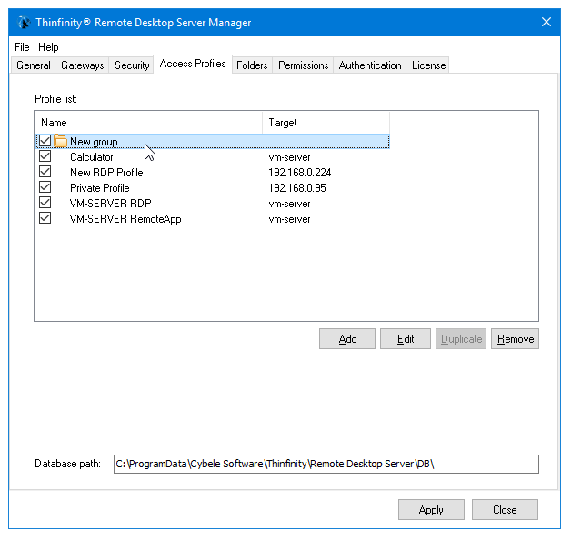 Access Profilemanagement