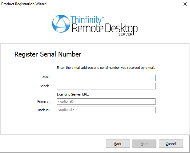 Remote Desktop configuration