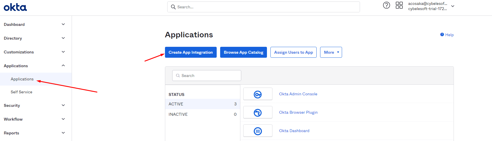 Configure Okta with SAML 2.0 as the authentication method step-01