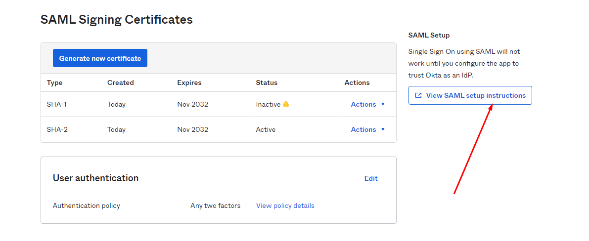 Configure Okta with SAML 2.0 as the Authentication Method step-06