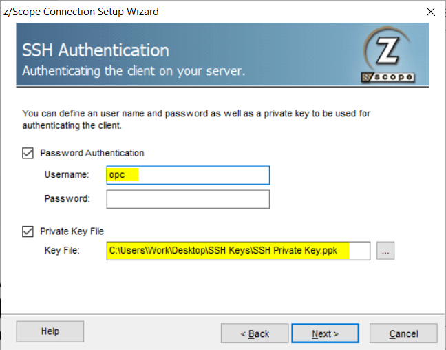 How to create a Linux VM on Oracle cloud for SSH connections with z/Anywhere