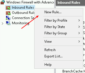 Open or close a port on the Firewall