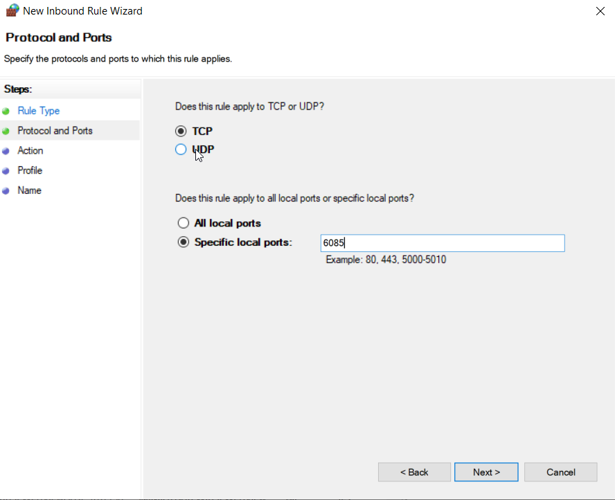 Firewall: How to open or close a port 