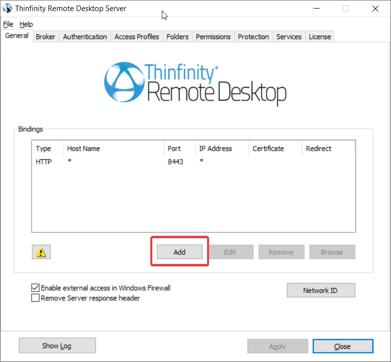 How to create a certificate request and add it in Thinfinity Remote Desktop