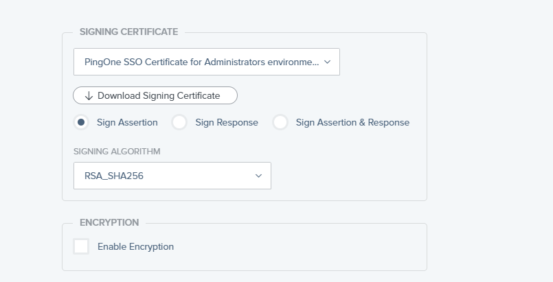 Below the ACS URL you will be able to download the signin certificate. Download this and store it somewhere in your Thinfinity Remote Desktop server: