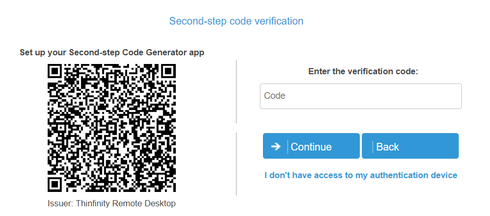 One-Time passcode -HOTP-TOTP- Thinfinity VirtualUI