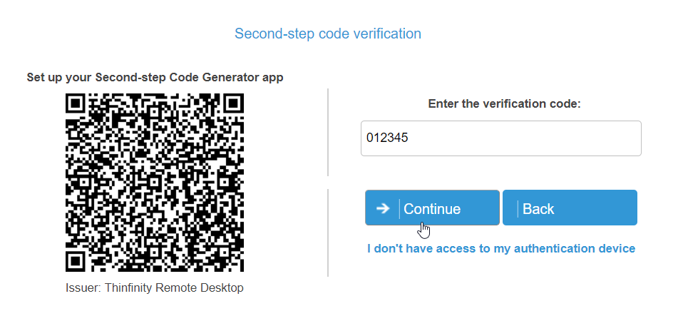 One-Time passcode -HOTP-TOTP- Thinfinity VirtualUI