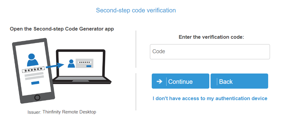 One-Time passcode -HOTP-TOTP- Thinfinity VirtualUI 