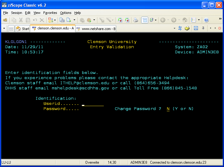 z/Scope Terminal Emulator - Desktop View