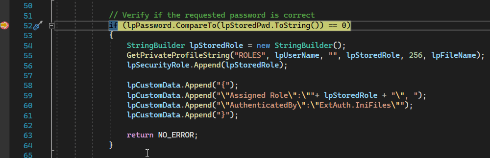 How to debug a custom authentication method made with C# from Visual Studio