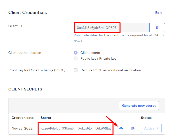Configure OAuth 2.0 with Okta OpenID Connect, step 06