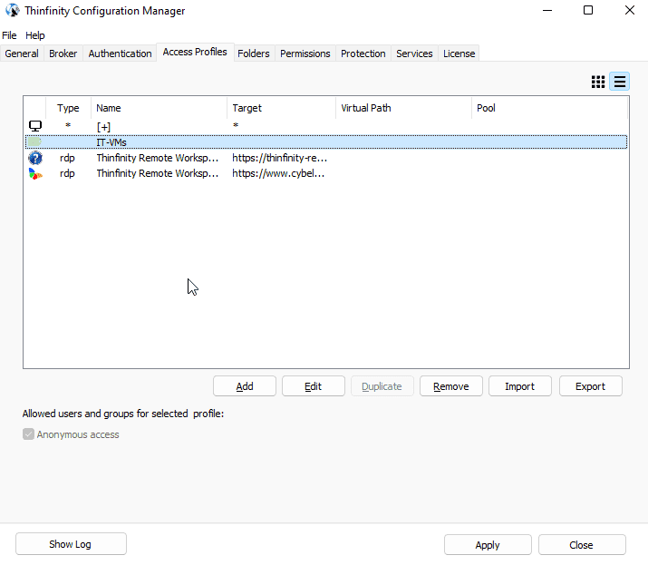 Customize the RDP access profiles with labels, step 03