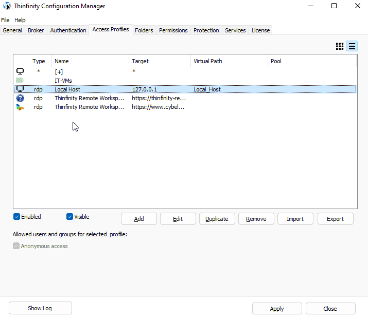 Customize the RDP access profiles with labels, step 09