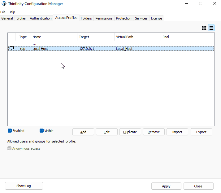 Customize the RDP access profiles with labels, step 10