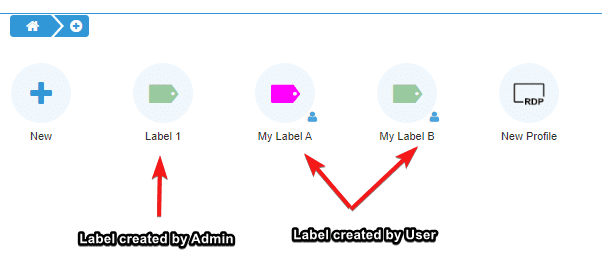 Customize the RDP access profiles with labels, step 13