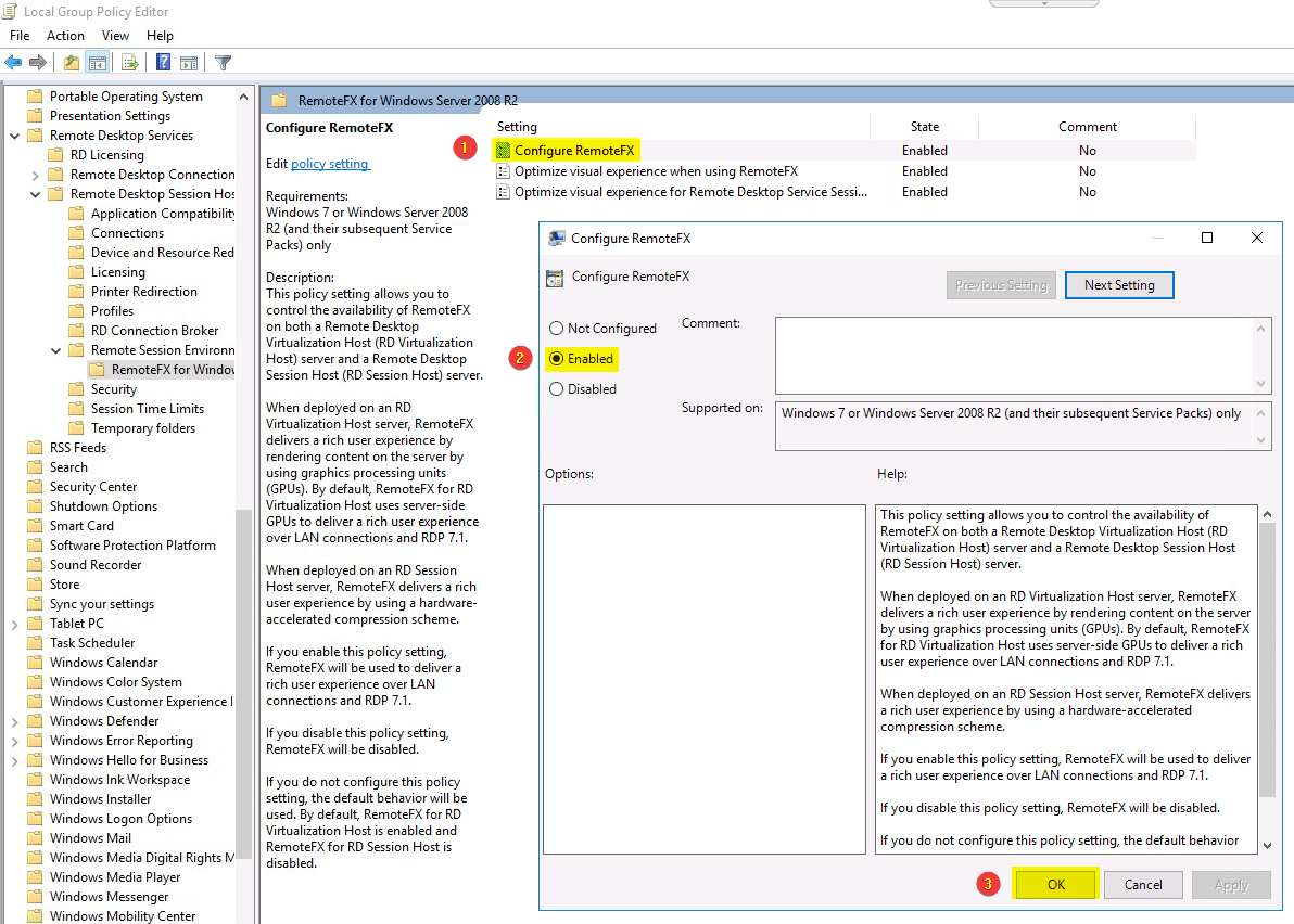 Enable RemoteFX in Thinfinity Remote Workspace, step 03