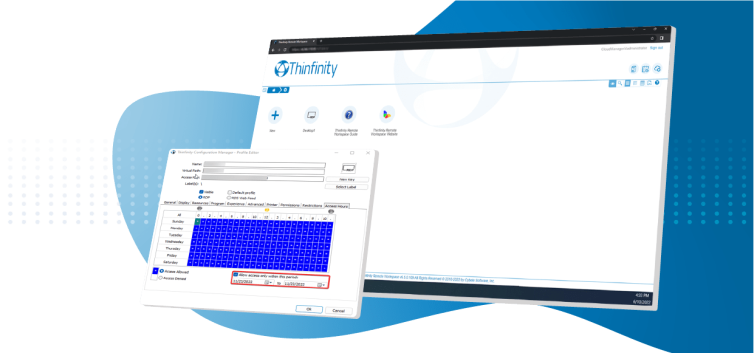 Limit the access time on Thinfinity Remote Workspace
