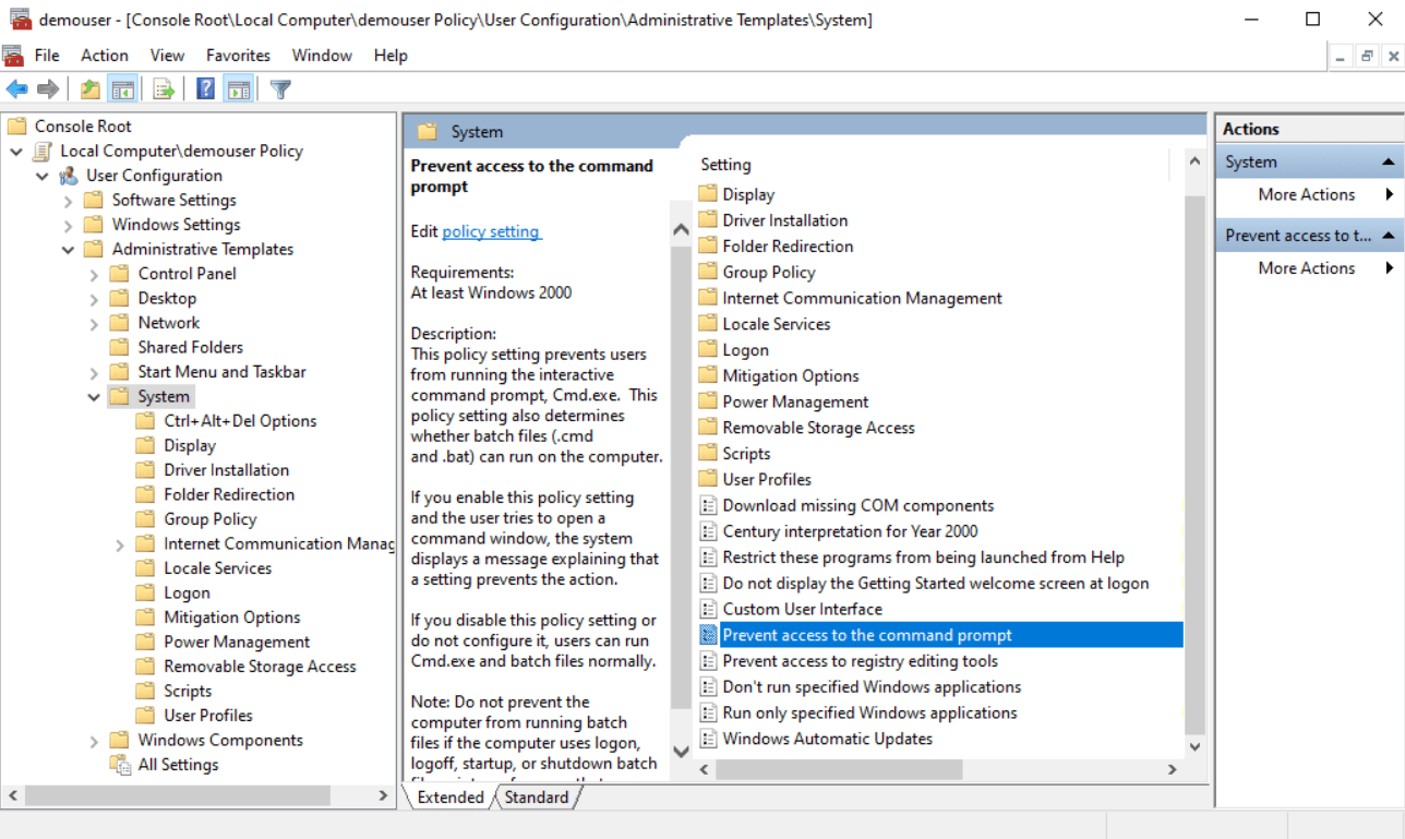 Securing your Remote Workspace environment by using Windows Group Policies, step 07