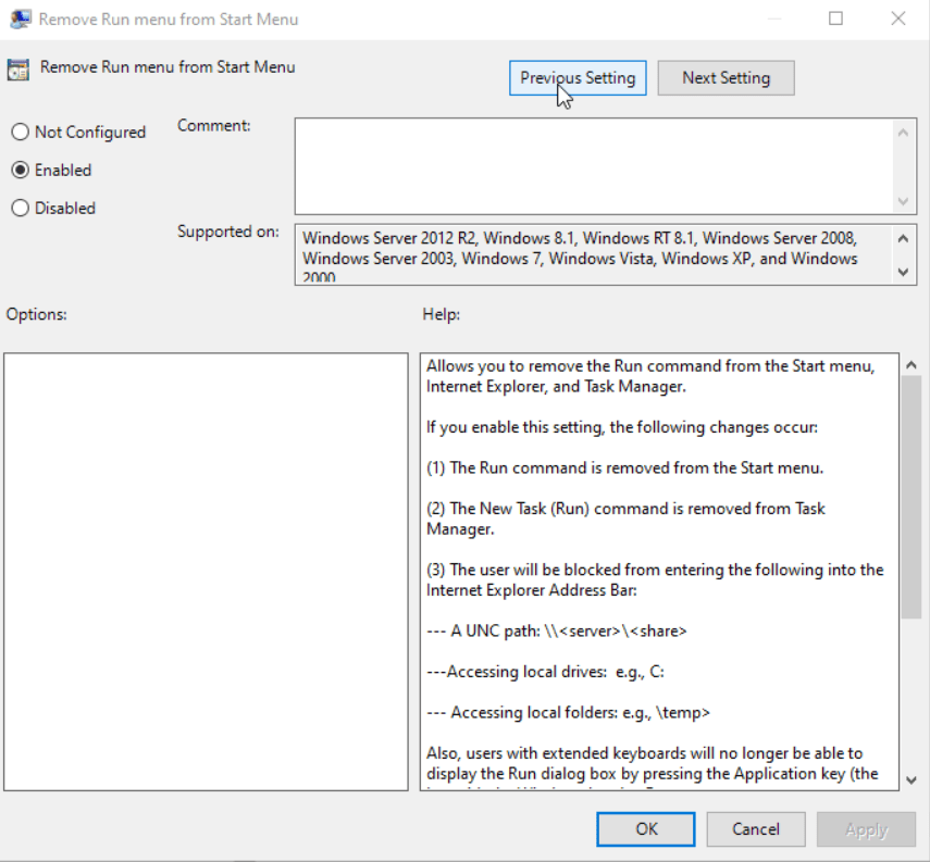Securing your Remote Workspace environment by using Windows Group Policies, step 11