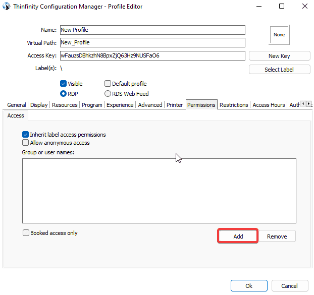 Use permissions to restrict available resources per user, step 04