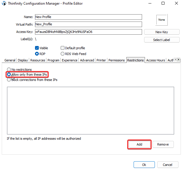 Use permissions to restrict available resources per user, step 05