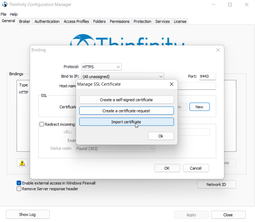 Create a certificate request and add it in Thinfinity Remote Workspace, step 05