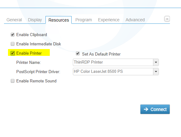 Printing documents using Remote Workspace, step 04