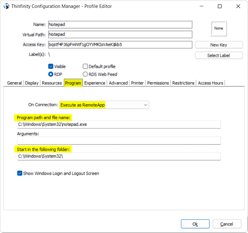 Publish any Windows application to the web with Thinfinity Remote Workspace with Thinfinity Remote Workspace, step 05