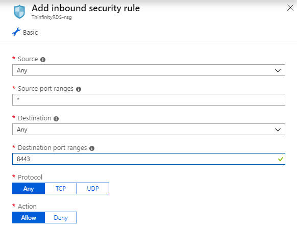 Web access for Azure VMs with Thinfinity Remote Workspace, step 03