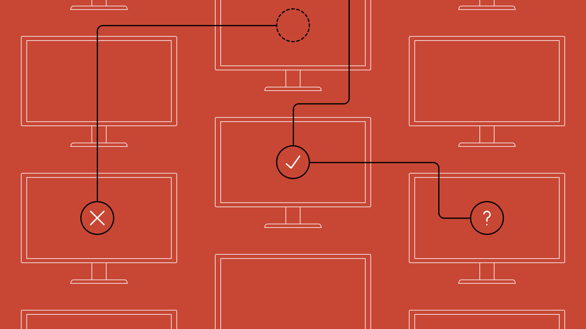 OCI Secure Desktops alternative: A flowchart comparing virtual desktop solutions with checkmarks, crosses, and question marks.